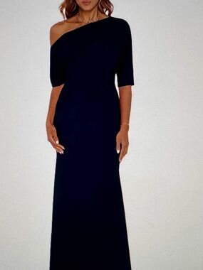 Betsy & Adam Navy Formal Dress